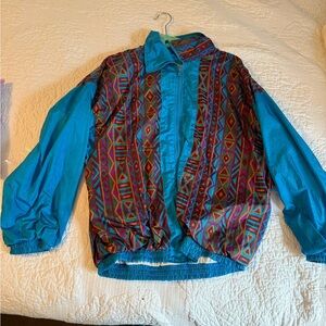 Slade VTG 90 windbreaker Colorful Geometric Pattern Jacket